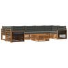 vidaXL Outdoor-Sofagarnitur mit Kissen 8 pcs Natur und Anthrazit