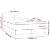 vidaXL Boxspringbett mit Matratze & LED Rosa 120x200 cm Samt