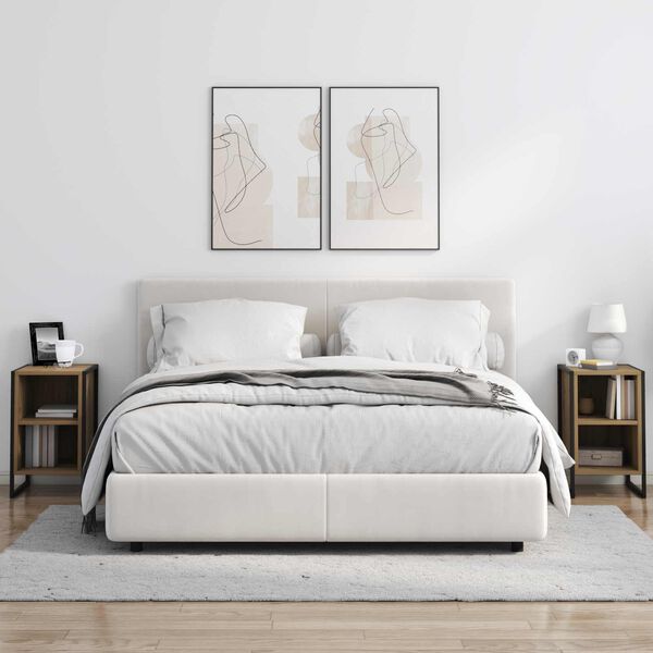 vidaXL Nachttisch 2 pcs Kunsthandwerk Eiche 39,5 x 30 x 50 cm