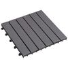 vidaXL Terrassenfliese 10 Stk. Grau 30 x 30 cm Akazien-Hartholz
