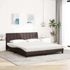 vidaXL Bett mit Matratze "Hanko" Dunkelbraun 180x200 cm Stoff