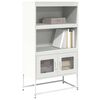 vidaXL Highboard Weiß 68x39x123 cm Stahl