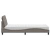 vidaXL Bett mit Matratze Taupe 80x200 cm Stoff