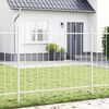 vidaXL Gartenzaun 7 pcs Wei&szlig; 170 x 165 cm Pulverbeschichteter Stahl