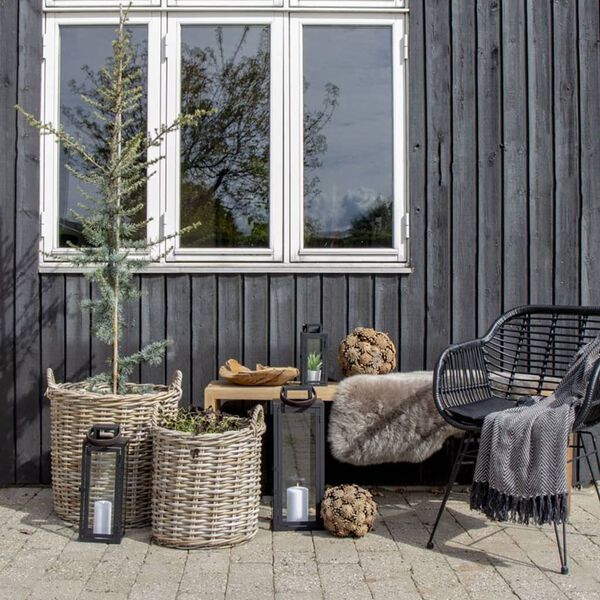 House Nordic K&ouml;rbe 2 Stk. Rund Ivy Kubu-Rattan