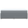 vidaXL Boxspringbett mit Matratze Hellgrau 90x190 cm Stoff