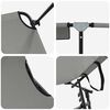vidaXL Klappbare Sonnenliege 2 pcs Grau 190 x 57 x 81 cm Oxford