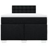 vidaXL Boxspringbett mit Matratze Schwarz 120x190 cm Stoff
