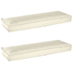 vidaXL Palettenkissenset 2 pcs Creme 120 x 40 x 8 cm Oxford-Stoff