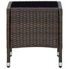 vidaXL Gartentisch Braun 40x40x45 cm Poly Rattan