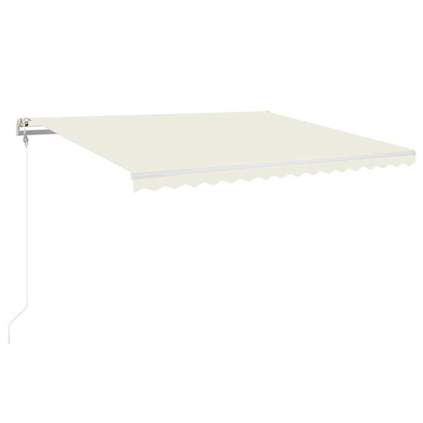 vidaXL Automatische Markise mit LED & Windsensor 400x350 cm Creme