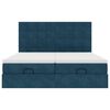 vidaXL Ottoman-Bett mit Matratzen & LEDs Dunkelblau 160x200 cm Samt