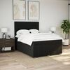 vidaXL Boxspringbett mit Matratze Schwarz 140x190 cm Stoff