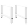 vidaXL Couchtischbeine Wei&szlig; 2 Stk. 70x(42-43) cm Stahl