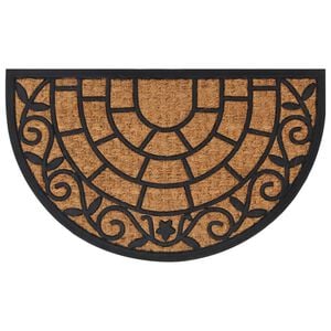 vidaXL Fu&szlig;matte Halbrund 45x75 cm Gummi und Kokosfaser