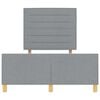 vidaXL Bettgestell mit Kopfteil Hellgrau 120 x 200 cm Stoff