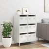 vidaXL Highboard Weiß 68x39x101,5 cm Stahl