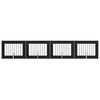 vidaXL Hundetor mit St&auml;ndern 4 pcs Schwarze Eiche 80 x 60 cm