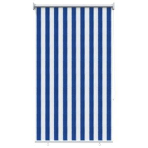 vidaXL Au&szlig;enrollo 90% UV-Block Blau-wei&szlig; gestreift 60 x 140 cm HDPE
