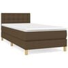 vidaXL Boxspringbett mit Matratze Dunkelbraun 90x200 cm Stoff