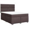vidaXL Boxspringbett mit Matratze Dunkelbraun 140x190 cm Stoff
