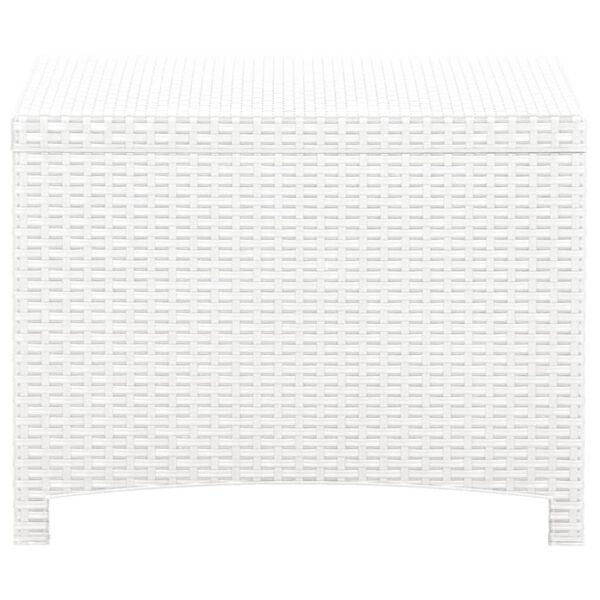 vidaXL Garten-Aufbewahrungsbox 60x54x41 cm PP Rattan Wei&szlig;