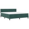 vidaXL LED Boxspringbett mit Kopfteil Dunkelgr&uuml;n 180 x 200 cm Samt