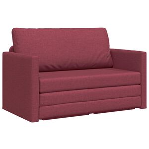 vidaXL Schlafsofa 110cm Weinrot Stoff