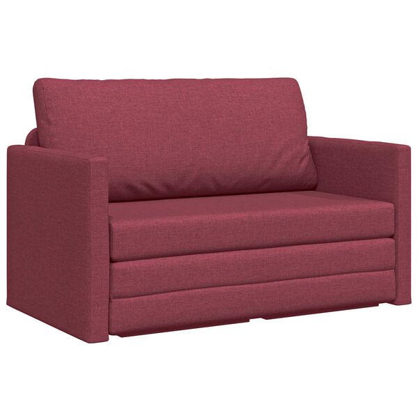 vidaXL Schlafsofa 110cm Weinrot Stoff