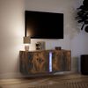 vidaXL TV-Wandschrank mit LED-Beleuchtung R&auml;uchereiche 80x31x35 cm