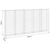 vidaXL Gabionenwand mit Abdeckung Verzinkter Stahl 300x30x150 cm