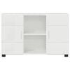 vidaXL Sideboard Hochglanz Wei&szlig; 88,5 x 30,5 x 55,5 cm Holzwerkstoff
