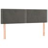 vidaXL Boxspringbett mit Matratze Dunkelgrau 140x200 cm Samt