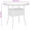 vidaXL 5-tlg. Bistro-Set Poly-Rattan und Hartglas Braun