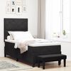 vidaXL Boxspringbett mit Matratze Schwarz 90 x 190 cm Samt