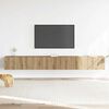 vidaXL 3-tlg. TV-Schrank-Set Wandmontage Artisan-Eiche Holzwerkstoff