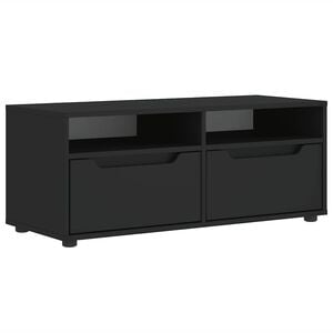 vidaXL TV-Schrank VISNES Schwarz 100x40x38 cm Holzwerkstoff