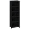 vidaXL B&uuml;cherregal Schwarz 50x35x154 cm Massivholz Kiefer