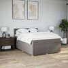 vidaXL Boxspringbett mit Matratze Taupe 160x200 cm Stoff