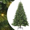 vidaXL K&uuml;nstlicher Weihnachtsbaum mit 300 LEDs Gr&uuml;n 210 cm PE und PVC