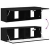 vidaXL TV-Wandschrank 2 pcs Schwarz 98 x 31 x 29,5 cm Holzwerkstoff
