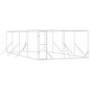 vidaXL Outdoor-Hundezwinger Silbern 4x8x2 m Verzinkter Stahl