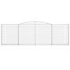 vidaXL Gabionen mit Hochbogen 10Stk. 400x30x120/140cm Verzinktes Eisen