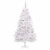 vidaXL K&uuml;nstlicher klappbarer Weihnachtsbaum Wei&szlig; 180 cm PVC und Stahl