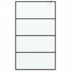 vidaXL Duschwand f&uuml;r Begehbare Dusche Schwarz 115x195 cm Matt ESG-Glas