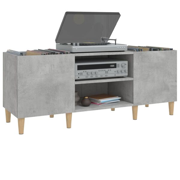 vidaXL Plattenschrank Betongrau 121x38x48 cm Holzwerkstoff