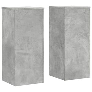 vidaXL Pflanzenst&auml;nder 2 Stk. Betongrau 30x30x70 cm Holzwerkstoff