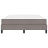 vidaXL Boxspringbett mit Matratze Taupe 140 x 190 cm Stoff