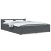 vidaXL Bett mit Schubladen Grau 135x190 cm