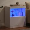 vidaXL Sideboard mit LED-Leuchten Wei&szlig; 60x37x67 cm